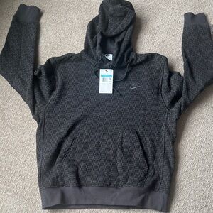 Nike Dark Gray/Black All-Over Logo Hoodie